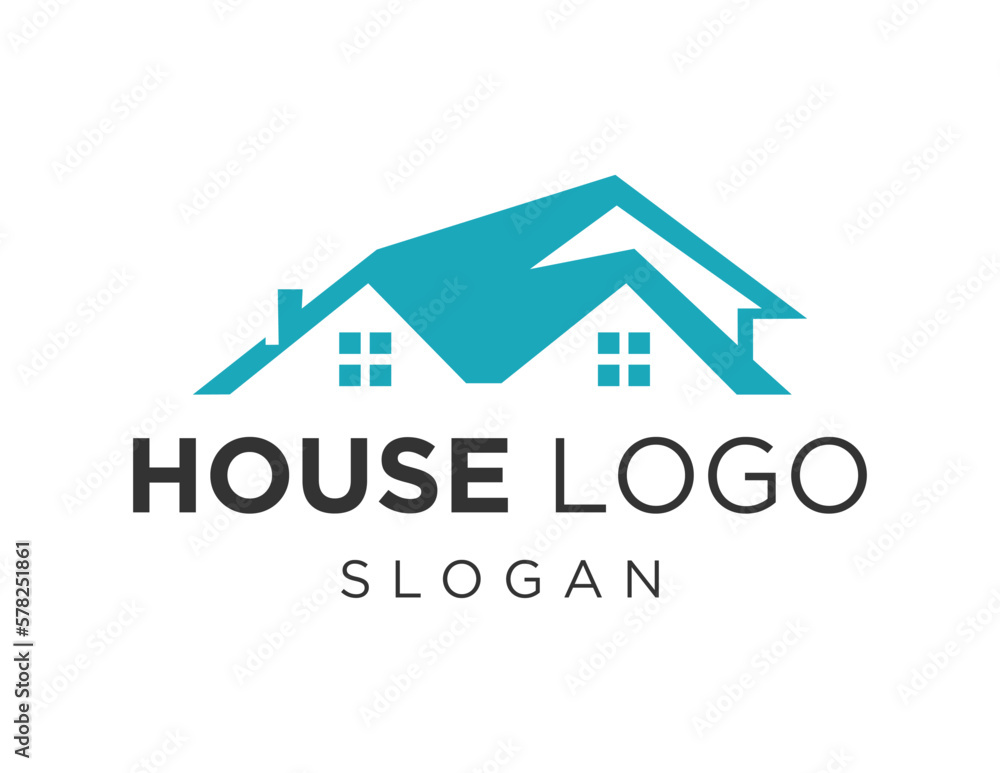 Poster logo design about home on a white background. created using the coreldraw application.