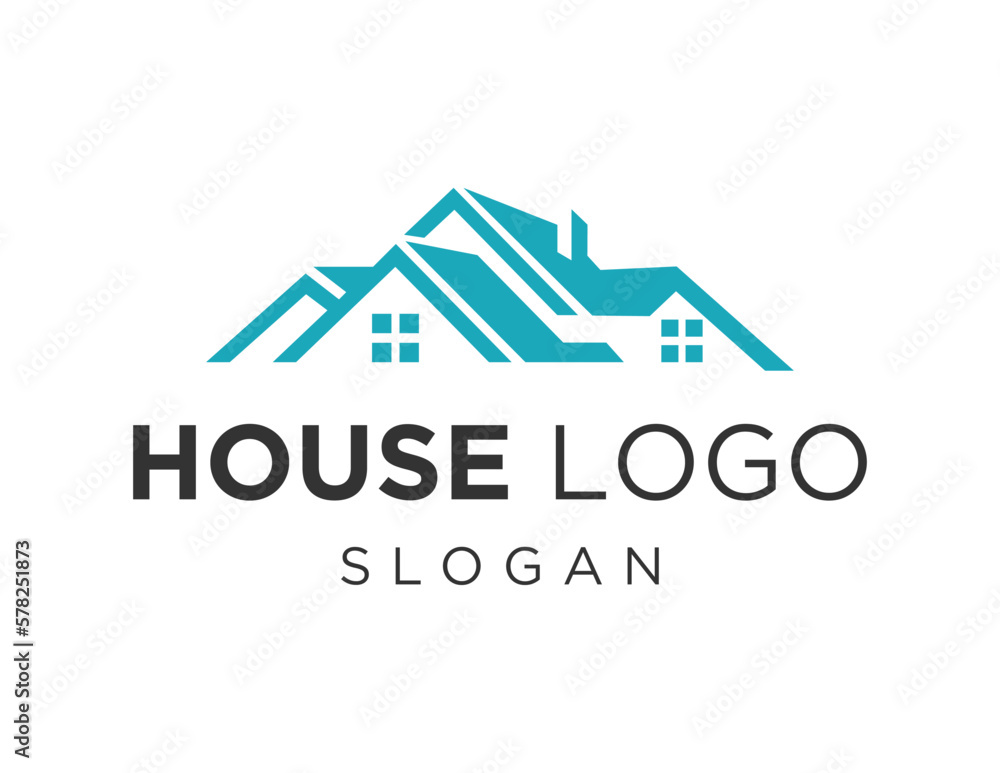 Poster logo design about home on a white background. created using the coreldraw application.