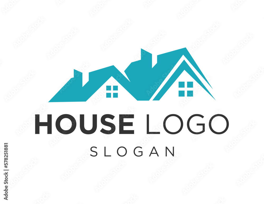 Poster logo design about home on a white background. created using the coreldraw application.