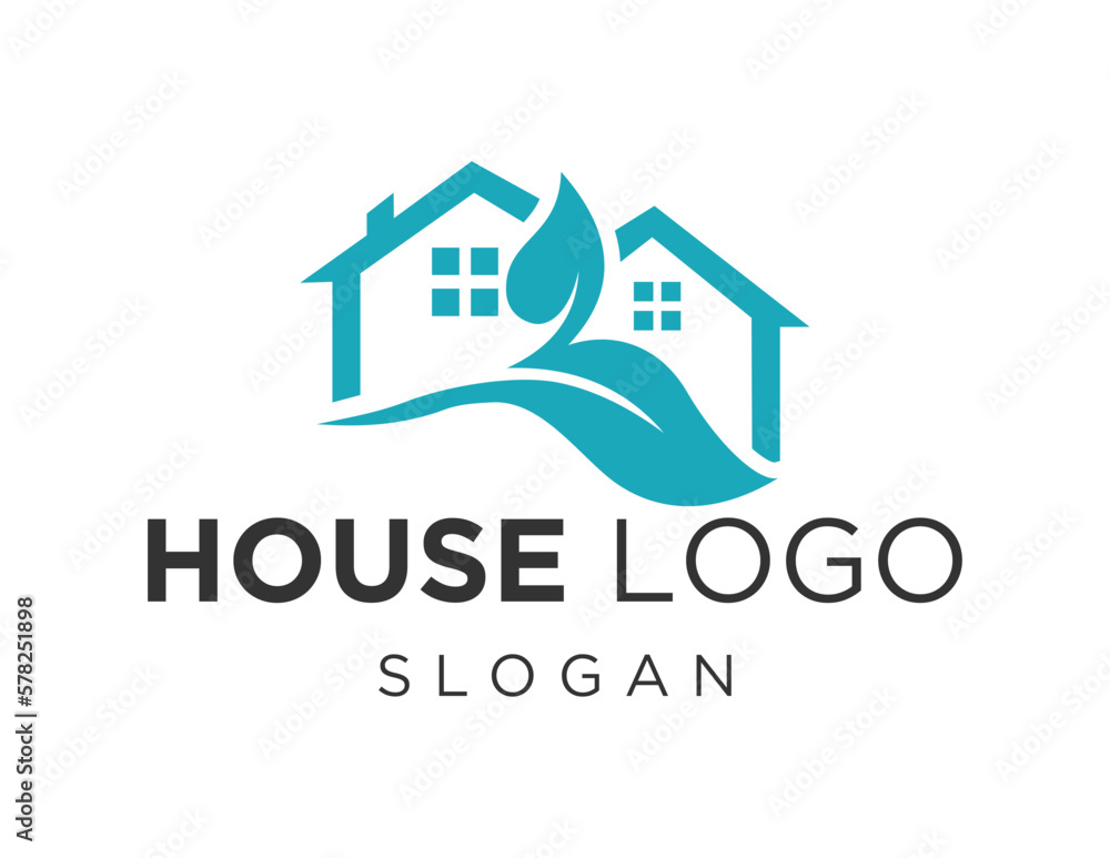 Poster logo design about home on a white background. created using the coreldraw application.