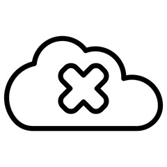 delete cloud computing icon