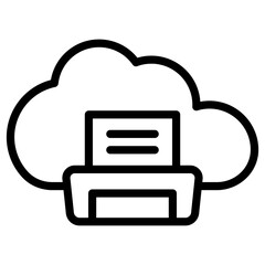printer cloud computing icon