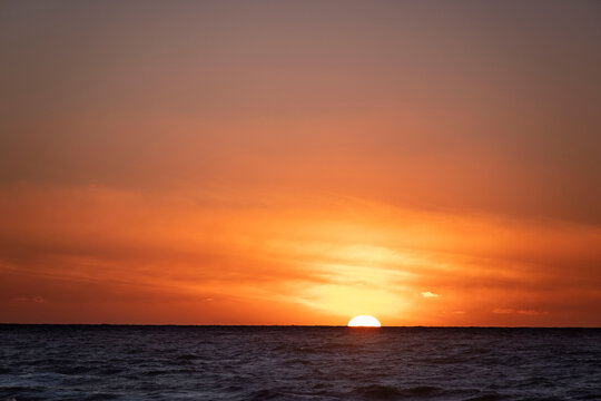 Scenic Pacific Ocean Sunset