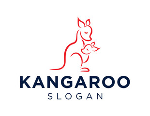 Logo design about Kangaroo on a white background. created using the CorelDraw application.