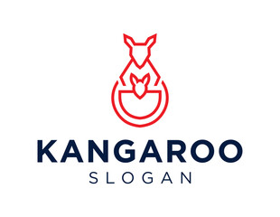 Logo design about Kangaroo on a white background. created using the CorelDraw application.