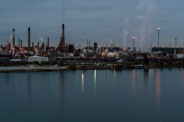 Oil Refinery, St. Clair River, Sarnia, Ontario, Canada