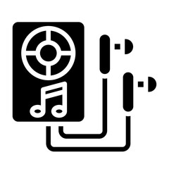 Vector Design Music Player Icon Style