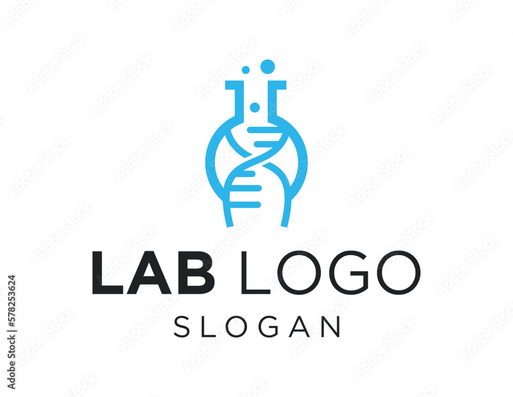 Poster logo design about lab on a white background. created using the coreldraw application.