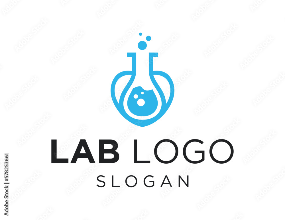 Poster logo design about lab on a white background. created using the coreldraw application.