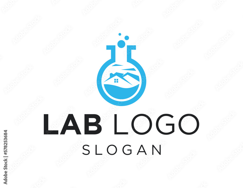 Poster logo design about lab on a white background. created using the coreldraw application.