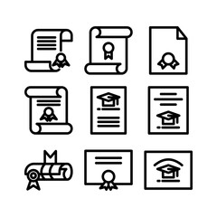 certificate icon or logo isolated sign symbol vector illustration - high quality black style vector icons
