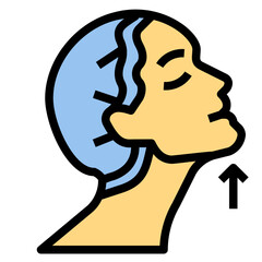 chin reduction filled outline icon style
