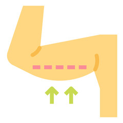 arm reduction flat icon style