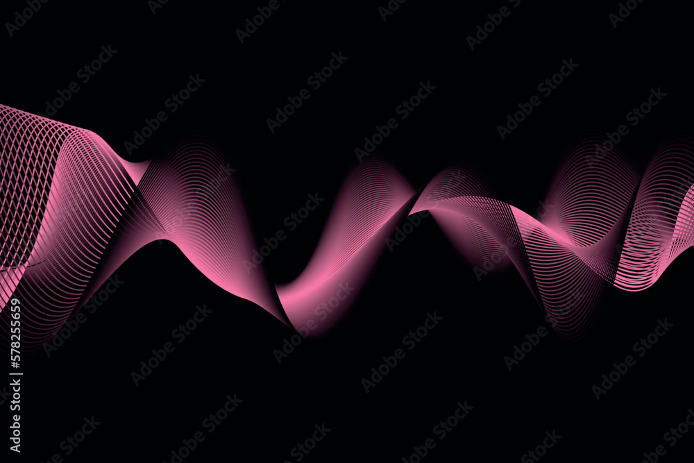 Poster purple pink and black wave abstract background, suitable for landing page and computer desktop backg
