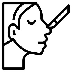 rhinoplasty line icon style