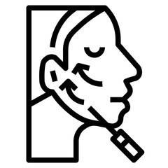 thread lifting line icon style