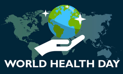 World Health Day is a global health awareness day celebrated every year on 7th April. Vector illustration design
