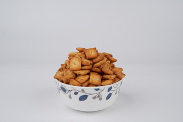 Jeera Bites in White Bowl 