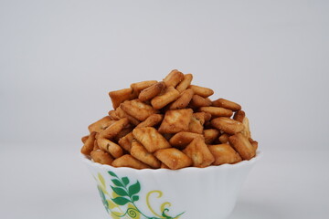 Jeera Bites in White Bowl 