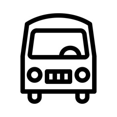 bus icon or logo isolated sign symbol vector illustration - high quality black style vector icons
