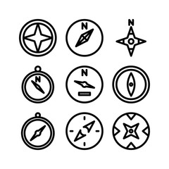 compass icon or logo isolated sign symbol vector illustration - high quality black style vector icons
