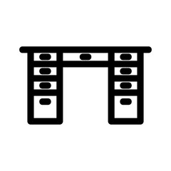 desk icon or logo isolated sign symbol vector illustration - high quality black style vector icons
