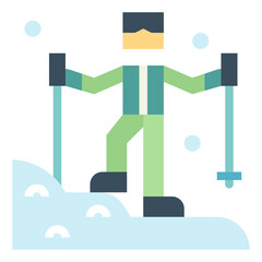 hiking flat icon style