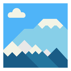 mountain flat icon style