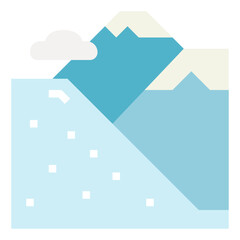 mountain flat icon style