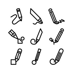 pen icon or logo isolated sign symbol vector illustration - high quality black style vector icons
