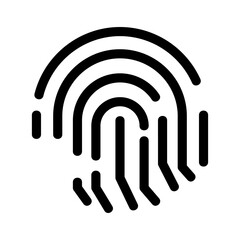 fingerprint icon or logo isolated sign symbol vector illustration - high quality black style vector icons
