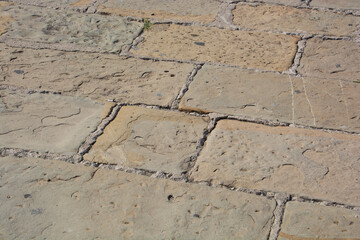brown paving stones an historic Paving surface road