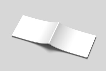 A4 landscape magazine blank mockup