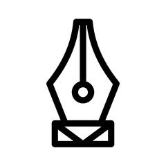 fountain pen icon or logo isolated sign symbol vector illustration - high quality black style vector icons
