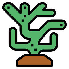 coral filled outline icon style © smalllike