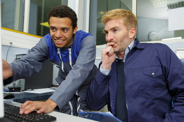 engineers industrial quality control in office workplace