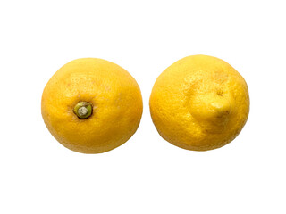 Lemon cut in half, shell side