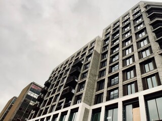 modern office building with sky