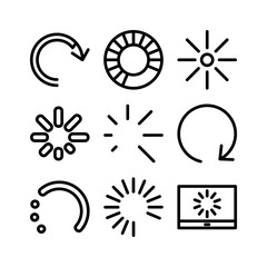 loader icon or logo isolated sign symbol vector illustration - high quality black style vector icons
