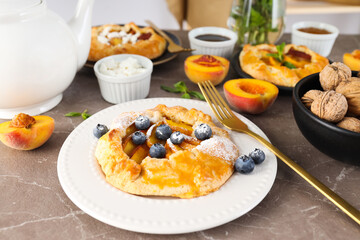 Fruit galette, composition for tasty food concept