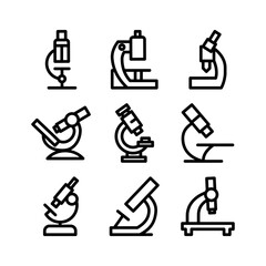 microscope icon or logo isolated sign symbol vector illustration - high quality black style vector icons
