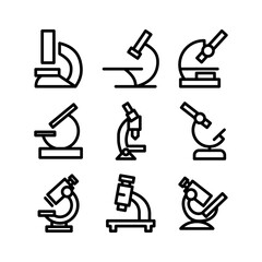 microscope icon or logo isolated sign symbol vector illustration - high quality black style vector icons
