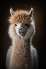 Close Up Of An Alpaca made with Generative AI