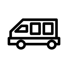 minibus icon or logo isolated sign symbol vector illustration - high quality black style vector icons
