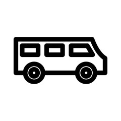 minibus icon or logo isolated sign symbol vector illustration - high quality black style vector icons
