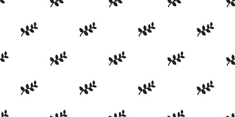 leaf seamless pattern plant leaves vector flower garden forest gift wrapping paper scarf isolated repeat wallpaper tile background doodle illustration design