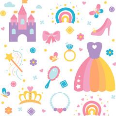 Princess pastel things cute girly elements