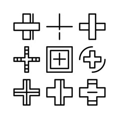 plus icon or logo isolated sign symbol vector illustration - high quality black style vector icons
