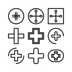 plus icon or logo isolated sign symbol vector illustration - high quality black style vector icons
