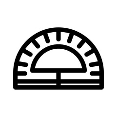 protractor icon or logo isolated sign symbol vector illustration - high quality black style vector icons
